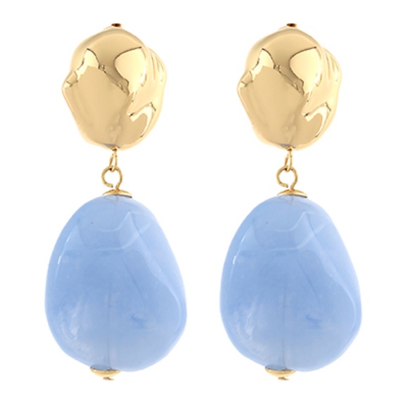 Organic Shape Dangle Earrings - Picture 4 of 4